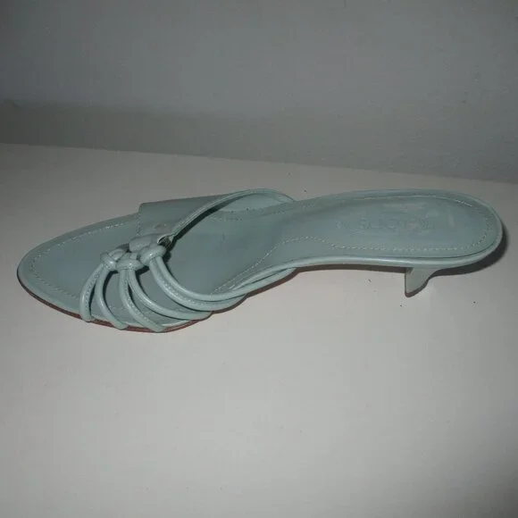 TOD's Womens Mint Green Italian Leather Sandal w/1.5" Heel - Size 7.5M - Picture 5 of 9
